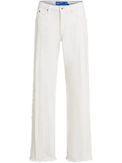 Karl Lagerfeld Jeans Seam-embellished Jeans In White