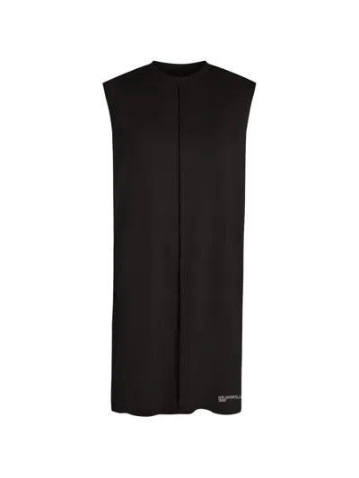 Karl Lagerfeld Jeans Seam-detail Tank Mini Dress In Black