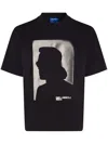 Karl Lagerfeld Jeans Silhouette-print T-shirt In 黑色