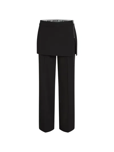 Karl Lagerfeld Jeans 스커트 장식 스트레이트 팬츠 In Black