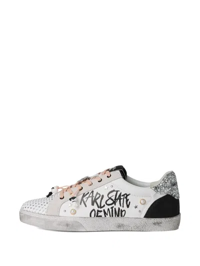 Karl Lagerfeld Jeans Skool Karl Sneakers In White