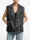 Karl Lagerfeld Jeans Sleeveless Zip-up Jacket In Black