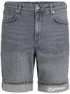 Karl Lagerfeld Jeans Slim-fit Denim Shorts In Grey