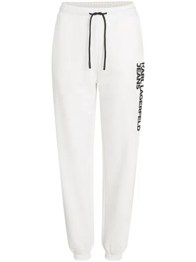 Karl Lagerfeld Jeans Slim-fit Track Pants In White