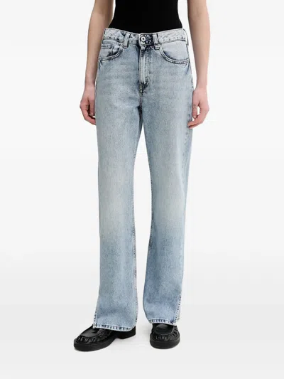 Karl Lagerfeld Jeans Slit-detail Jeans In Multi