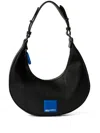 Karl Lagerfeld Jeans Tech Logo Half-moon Shoulder Bag In Black