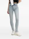 Karl Lagerfeld Jeans Split-hem Five-pocket Jeans In Blue