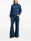 Karl Lagerfeld Jeans Split-hem Jeans In Blue