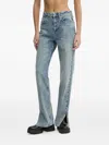 Karl Lagerfeld Jeans Split-hem Jeans In Blue