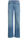 Karl Lagerfeld Jeans Split Hem Mid-rise Jeans In Blue