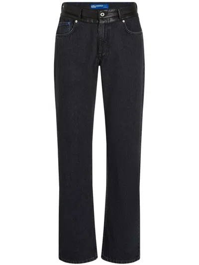 Karl Lagerfeld Jeans Straight-leg Jeans In Black
