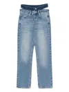 Karl Lagerfeld Jeans Straight-leg Side-cut Jeans In Blue
