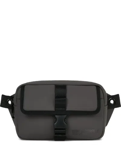 Karl Lagerfeld Jeans Strap Buckle Messenger Bag In Gray