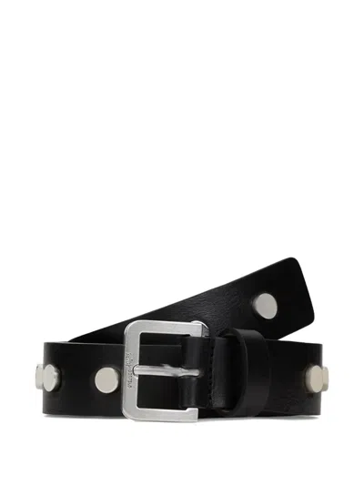 Karl Lagerfeld Jeans Studded Leather Belt In Red