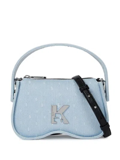 Karl Lagerfeld Jeans Sunglasses Tote Bag In Blue