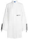 Karl Lagerfeld Jeans Hemdkleid Mit Schleifen In Weiss