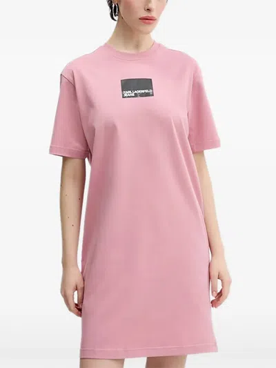 Karl Lagerfeld Jeans T-shirt Mini Dress In Pink