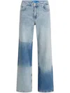 Karl Lagerfeld Jeans Zweifarbige Schlagjeans In Blau