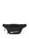 Karl Lagerfeld Jeans Utility Coated Belt Bag In Black
