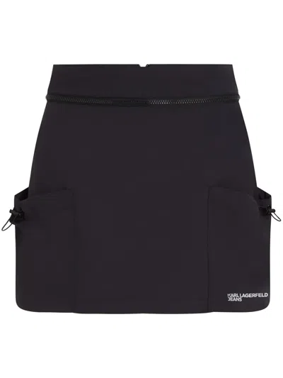 Karl Lagerfeld Jeans Utility Mini Skirt In Black