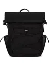 Karl Lagerfeld Jeans Utility Roll-top Drawstring Backpack In Black