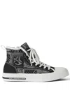 Karl Lagerfeld Jeans Vulc Sneakers Mit Bandana-print In Schwarz