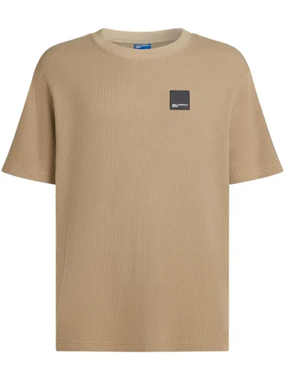 Karl Lagerfeld Jeans Waffle-knit T-shirt In 中性色