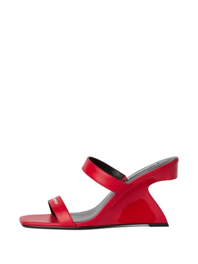 Karl Lagerfeld Jeans Waverely Double-strap Slides In Red