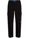 Karl Lagerfeld Jeans Wide-leg Cargo Trousers In Black