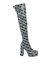Karl Lagerfeld Jeans Woman Knee Boots Black Size 11 Soft Leather In Black