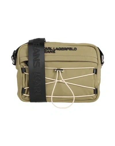 Karl Lagerfeld Jeans Woman Cross-body Bag Military Green Size - Polyamide, Polyurethane