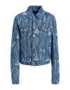 Karl Lagerfeld Jeans Woman Denim Outerwear Blue Size L Organic Cotton In Blue