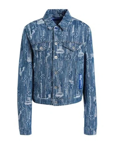 Karl Lagerfeld Jeans Woman Denim Outerwear Blue Size L Organic Cotton