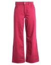 Karl Lagerfeld Jeans Woman Denim Pants Magenta Size 25 Cotton In Magenta