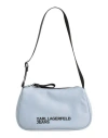 Karl Lagerfeld Jeans Woman Shoulder Bag Sky Blue Size - Recycled Polyamide, Polyurethane In Blue
