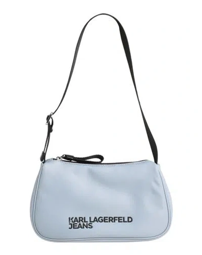 Karl Lagerfeld Jeans Woman Shoulder Bag Sky Blue Size - Recycled Polyamide, Polyurethane