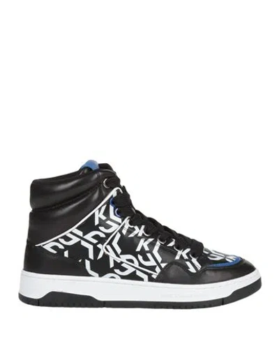 Karl Lagerfeld Jeans Woman Sneakers Black Size 11 Soft Leather