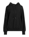 Karl Lagerfeld Jeans Woman Sweatshirt Black Size S Cotton, Polyamide, Lyocell, Elastane In Black