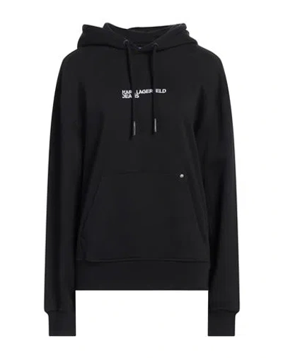Karl Lagerfeld Jeans Woman Sweatshirt Black Size Xs Cotton, Polyester