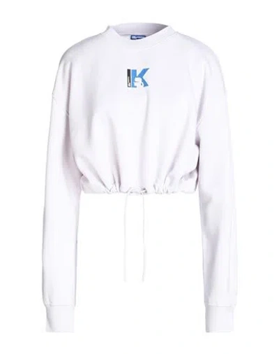 Karl Lagerfeld Jeans Woman Sweatshirt Lilac Size Xl Organic Cotton, Polyester In Purple