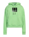 Karl Lagerfeld Jeans Woman Sweatshirt Lime Green Size L Organic Cotton, Recycled Polyester In Green