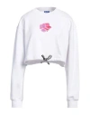 Karl Lagerfeld Jeans Woman Sweatshirt White Size M Cotton, Polyester In White
