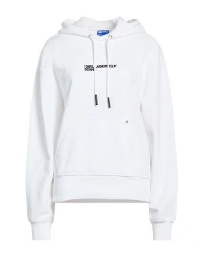 Karl Lagerfeld Jeans Woman Sweatshirt White Size Xs Cotton, Polyester
