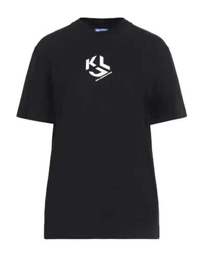 Karl Lagerfeld Jeans Woman T-shirt Black Size Xl Organic Cotton