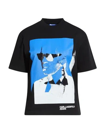 Karl Lagerfeld Jeans Woman T-shirt Black Size Xl Organic Cotton