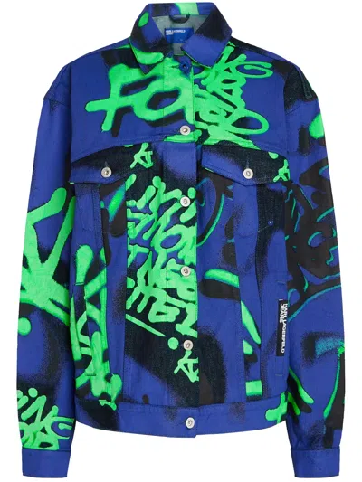 Karl Lagerfeld Jeans X Crapule2000 Denim Jacket In 蓝色