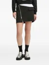 Karl Lagerfeld Jeans Zip-detail Flap-pocket Mini Skirt In Black