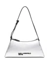 Karl Lagerfeld Jeans Zipped Shoulder Bag In Gray