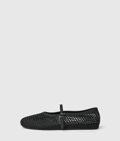 Karl Lagerfeld Jelly Ballet Strap Pumps In Black