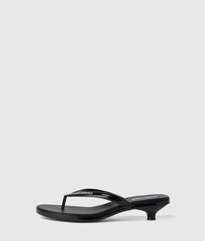 Karl Lagerfeld Jelly Heeled Sandals In Black